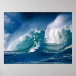 Póster poster de onda oceánica