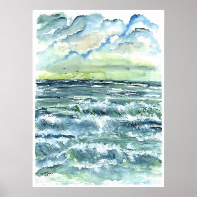 Póster poster de ondas (Frente)