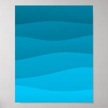 Poster de ondas azules