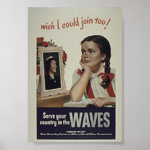 Póster Poster De Ondas Vintage
