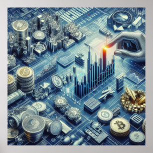 Póster Poster de operaciones bursátiles