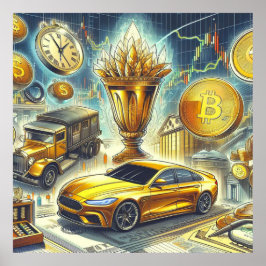 Póster Poster de operaciones bursátiles