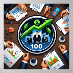 Póster Poster de operaciones bursátiles