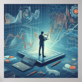 Póster Poster de operaciones bursátiles