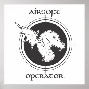 Póster Poster de operador de Airsoft