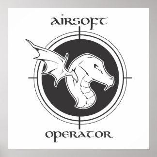 Póster Poster de operador de Airsoft