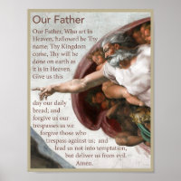 Poster de oración de nuestro padre