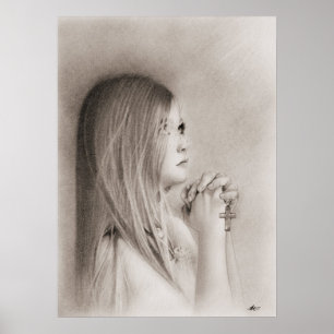 Póster Poster de oración infantil