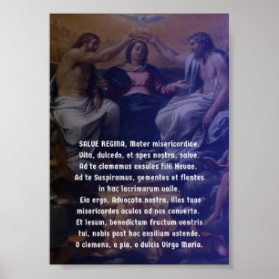 Póster Poster de Oración Latina de Salve Regina