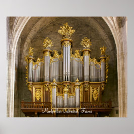 Póster Poster de órganos de la catedral de Montpellier