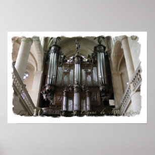 Póster Poster de órganos de St Etienne du Mont