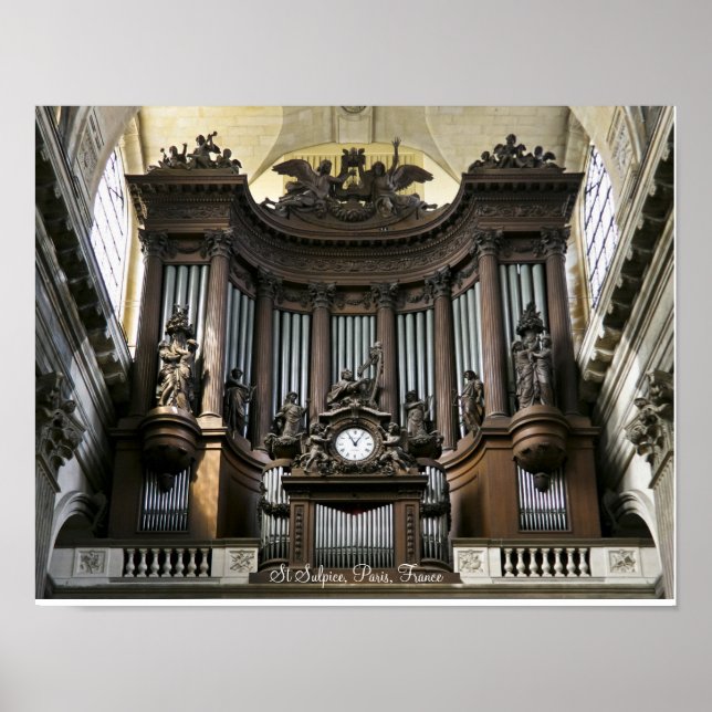Póster Poster de órganos de St Sulpice (Frente)
