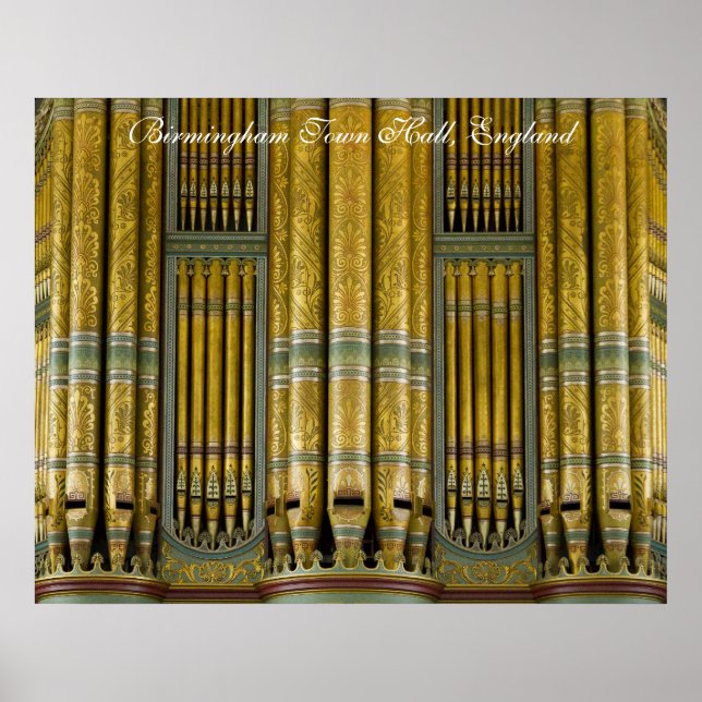 Póster Poster de órganos del ayuntamiento de Birmingham (Frente)
