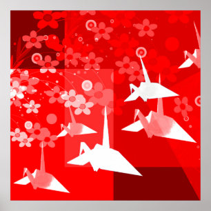 Póster Poster de Origami del japonés