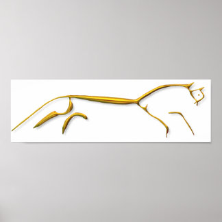 Póster Poster de oro de Uffington Horse