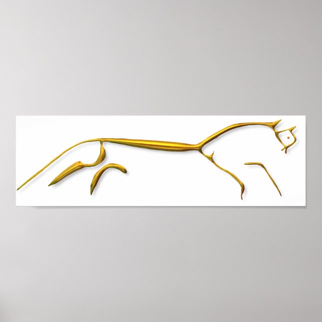 Póster Poster de oro de Uffington Horse (Frente)