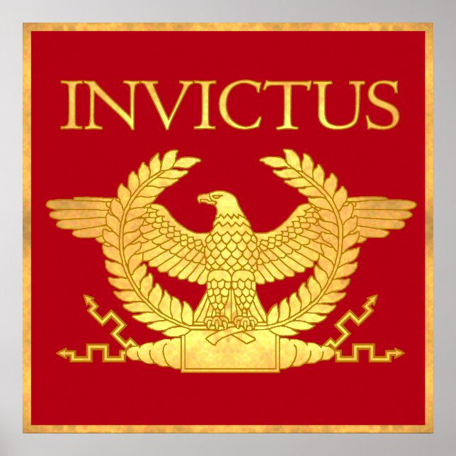 Póster Poster de oro grabado por Invictus (Frente)