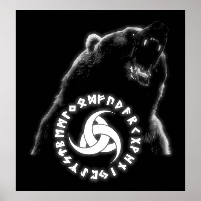 Póster Poster de oso nórdico (Frente)