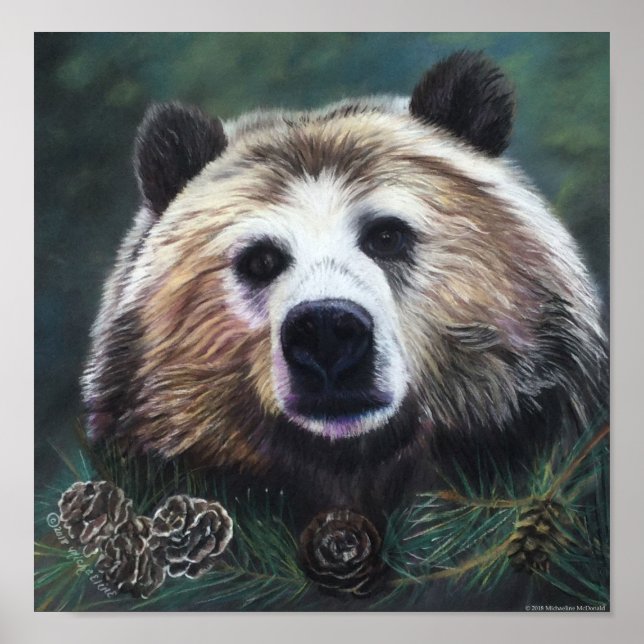 Póster Poster de oso pensivo (Frente)