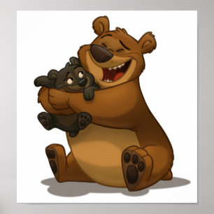 Póster Poster de oso y cubo