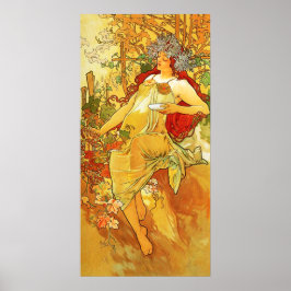 Póster Poster de otoño de Alphonse Mucha