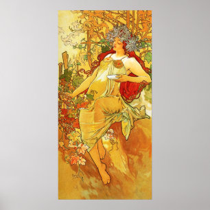 Póster Poster de otoño de Alphonse Mucha