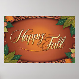Póster Poster de otoño feliz