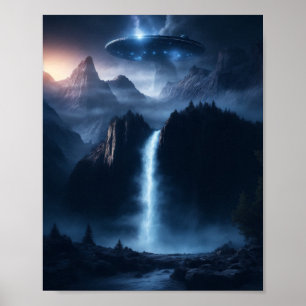 Póster Poster de OVNI SCI FI Wall Art Poster Alien