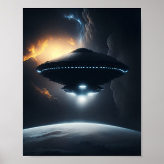 Póster Poster de OVNI SCI FI Wall Art Poster Alien