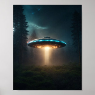 Póster Poster de OVNI SCI FI Wall Art Poster Alien