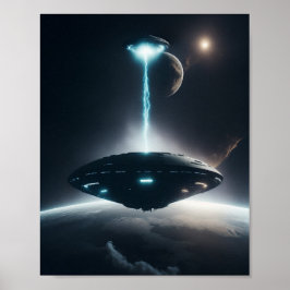 Póster Poster de OVNI SCI FI Wall Art Poster Alien