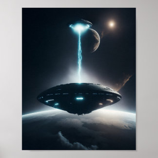 Póster Poster de OVNI SCI FI Wall Art Poster Alien