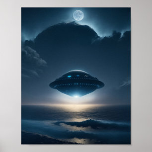 Póster Poster de OVNI SCI FI Wall Art Poster Alien