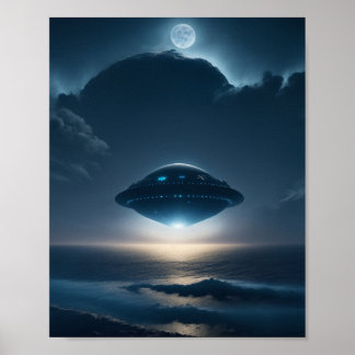Póster Poster de OVNI SCI FI Wall Art Poster Alien