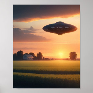 Póster Poster de OVNI SCI FI Wall Art Poster Alien