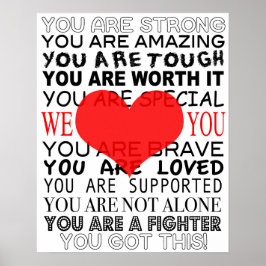 Póster Poster de pacientes con cáncer inspirador