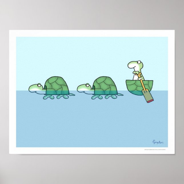 Póster POSTER de PADDLING TURTLES de Sandra Boynton (Frente)