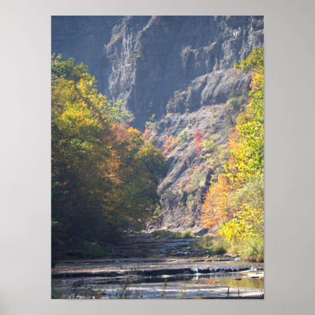 Póster Poster de paisaje acuático de Cliffside (Frente)