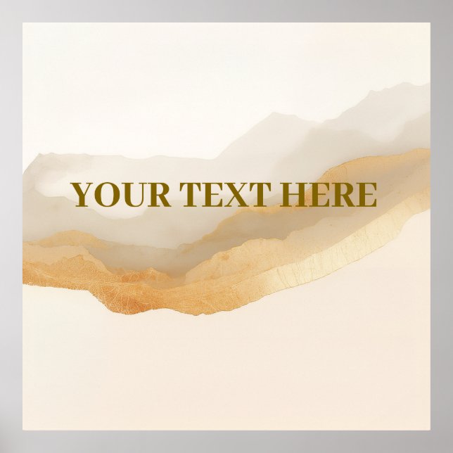 Póster Poster De Paisaje De Gradiente De Lujo - Añade Tu  (Frente)