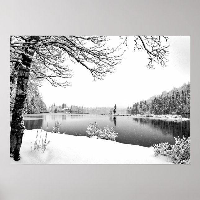 Póster poster de paisaje invernal (Frente)