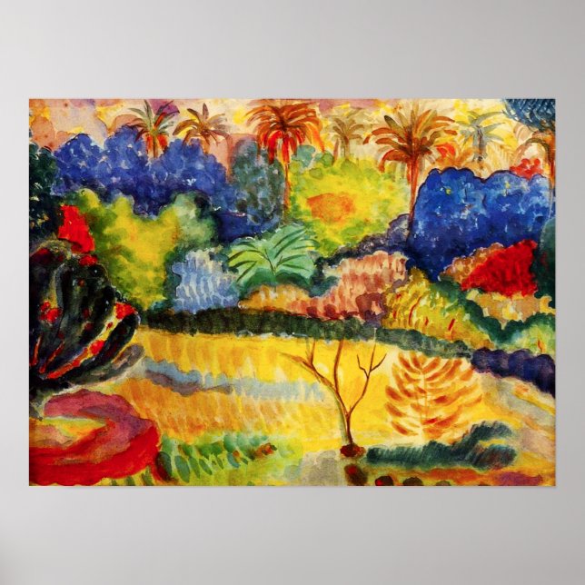 Póster Poster de paisajes de Gauguin Tahitian (Frente)