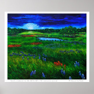 Póster Poster de paisajes de Texas