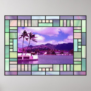 Póster Poster de paisajes de vidrio contenido