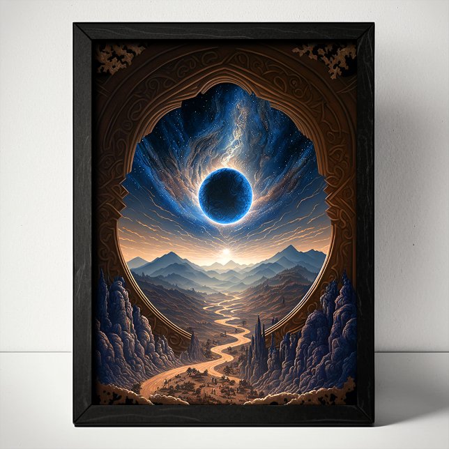 Póster Poster de paisajes espaciales de Fantasía Cosmica (Subido por el creador)