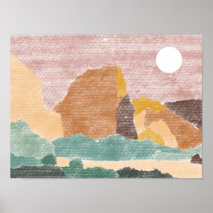 Póster Poster de paisajismo del Parque Nacional de Zion