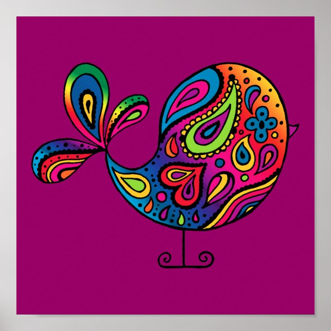 Póster Poster de pájaro arco iris (Frente)