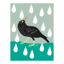 Poster de pájaro negro