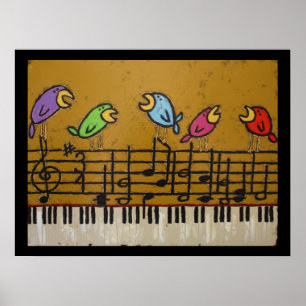 Póster poster de pájaros de singalong