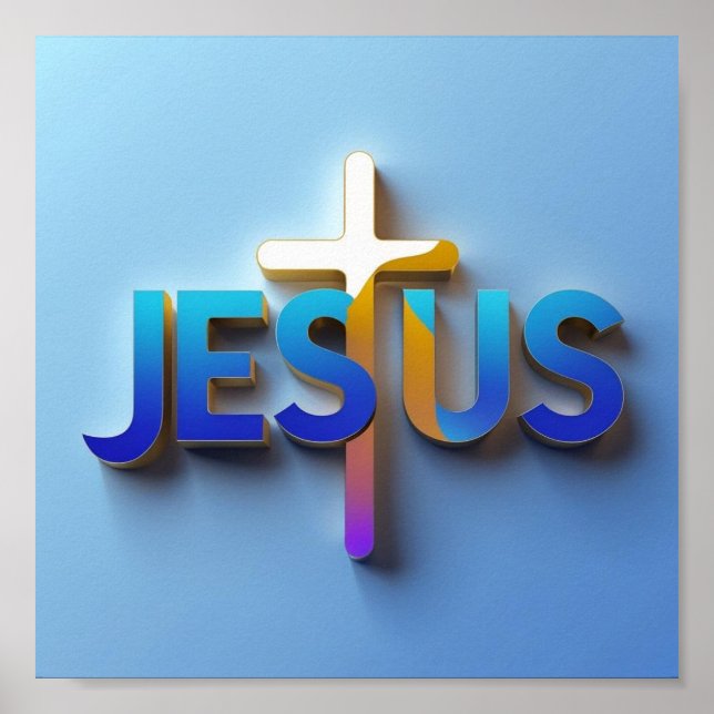 Póster Poster de palabras de Jesús | Diseño Ai Matte Wall (Frente)