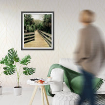 Poster de Palm Trees de Pier Tropical Enmarcado